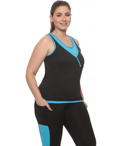 Gym Shirts for Women - Regular & Plus Size Short Sleeve Workout Tops for Women (20000) Turquoise 30000 $10.79 Activewear