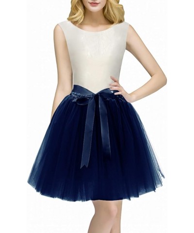 Babyonline Womens 6 Layers Tulle Tutu Skirt Underskirt Wedding Skirt Navy $11.75 Skirts