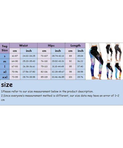 High Waist Workout Leggings for Women Tie Dye Print Elastic Waist Yoga Trousers Butt Lift Tummy Control Seamless Booty Tight ...