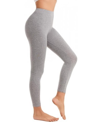 Thin Leggings for Women Yoga Pants Workout Leggings Full Length Soft 1 Pack Light Grey $9.51 Leggings