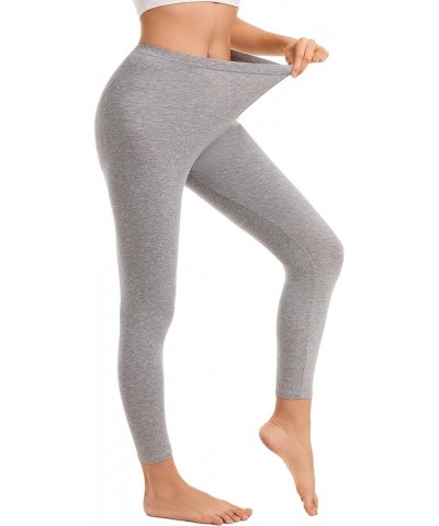 Thin Leggings for Women Yoga Pants Workout Leggings Full Length Soft 1 Pack Light Grey $9.51 Leggings