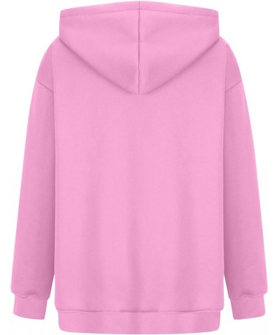 Hoodies for Women Drop Shoulder Long Sleeve Fleece Oversized Sweatshirts Fall Casual Comfy Classic Pullover Tops A-pink $9.00...