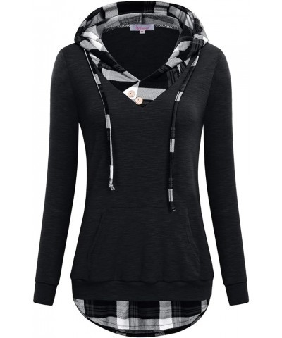 Womens V Neck Long Sleeve Fall Casual Pullover Sweatshirt Hoodies Black $14.78 Hoodies & Sweatshirts