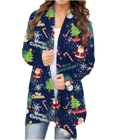 Christmas Cardigan for Women 2023 Comfy Casual Lightweight Open Front Cardigan Long Sleeve Graphic Tops Shirts Christmas Card...