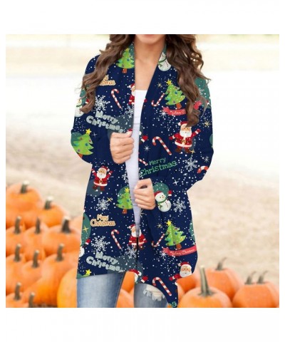 Christmas Cardigan for Women 2023 Comfy Casual Lightweight Open Front Cardigan Long Sleeve Graphic Tops Shirts Christmas Card...