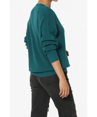 Women's Waffle Viscose Knit Button Front V-Neck Long Sleeve Cardigan Waffle Teal $20.47 Sweaters