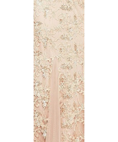 Women's Long Fit and Flare Dress Godet Detail (Petite and Regular) Champagne $67.74 Dresses