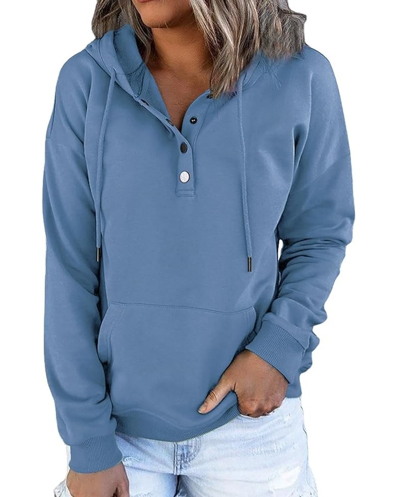 Womens Zip Up Hoodie Womens Plus Size Hooded Sweatshirt Long Sleeve Drawstring Sweatshirt Loose Sweatshirt Womens Blue 1 $5.2...