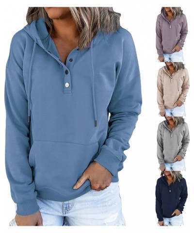 Womens Zip Up Hoodie Womens Plus Size Hooded Sweatshirt Long Sleeve Drawstring Sweatshirt Loose Sweatshirt Womens Blue 1 $5.2...