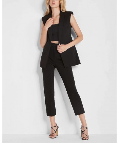 Women's One Button V-Neck Dressy Business Suit Vest Peak Lapel Waistcoat Black $23.92 Vests