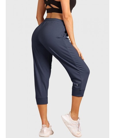 Women's French Terry Jogger Lounge Sweatpants - Active Capri Pants for Women Navy $13.74 Activewear