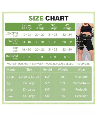 3 Pack Plus Size Biker Shorts with Pockets for Women (S-4XL)- 8"/5" High Waist Tummy Control Shorts for Yoga 8 inch(2 Pockets...