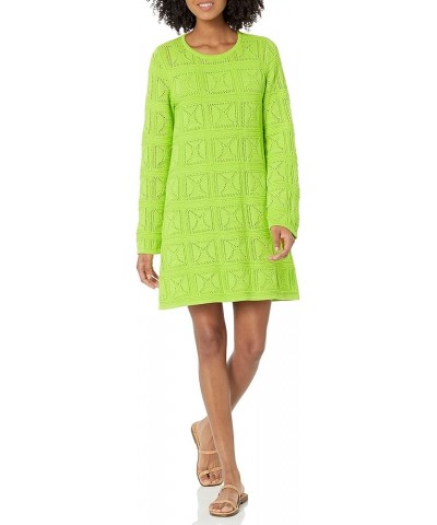 Women's Laney Crochet Micro Mini Dress Lime $33.92 Dresses