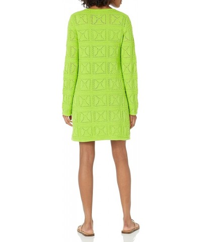 Women's Laney Crochet Micro Mini Dress Lime $33.92 Dresses