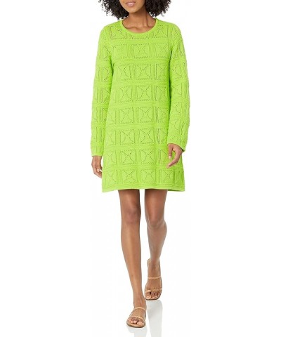 Women's Laney Crochet Micro Mini Dress Lime $33.92 Dresses