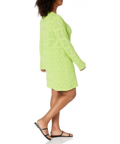 Women's Laney Crochet Micro Mini Dress Lime $33.92 Dresses