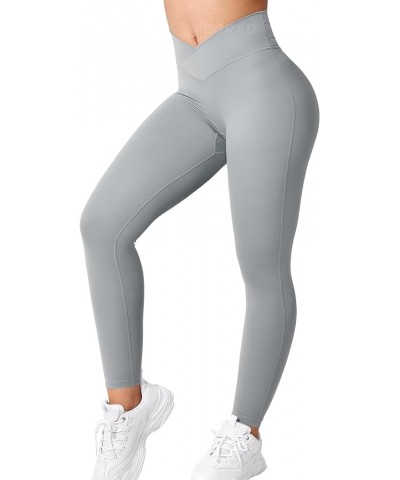 Grace Workout Leggings for Women Butt Lifting Tummy Control High Waist Gym Yoga Compression Pants 2 Light Grey $14.35 Activewear