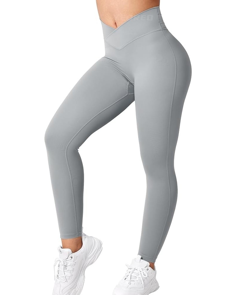 Grace Workout Leggings for Women Butt Lifting Tummy Control High Waist Gym Yoga Compression Pants 2 Light Grey $14.35 Activewear