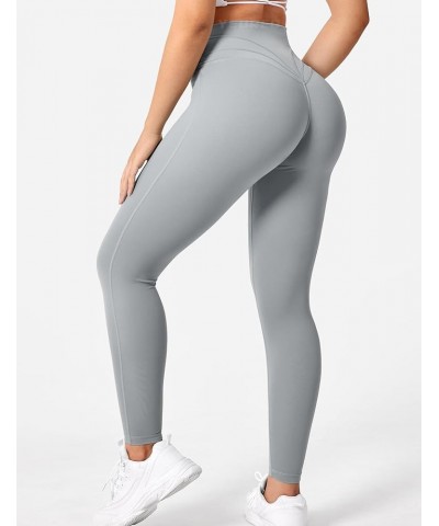 Grace Workout Leggings for Women Butt Lifting Tummy Control High Waist Gym Yoga Compression Pants 2 Light Grey $14.35 Activewear