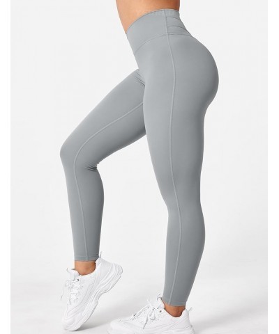 Grace Workout Leggings for Women Butt Lifting Tummy Control High Waist Gym Yoga Compression Pants 2 Light Grey $14.35 Activewear