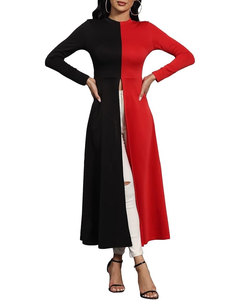 Womens High Low Dress - Fashion Elegant Asymmetrical Irregular Hem Ruffle Peplum Top Tunics Maxi Shirt Dress 06 Long Sleeve -...