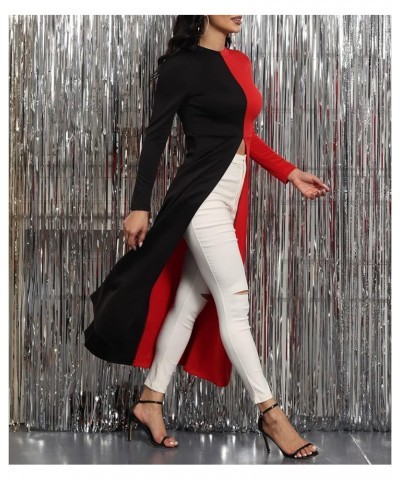 Womens High Low Dress - Fashion Elegant Asymmetrical Irregular Hem Ruffle Peplum Top Tunics Maxi Shirt Dress 06 Long Sleeve -...