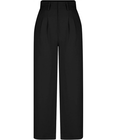 Womens Trousers Dress Pants 2024 High Waisted Wide Leg Pants Palazzo Work Tailored Pants Business Casual Slacks Pants 05black...