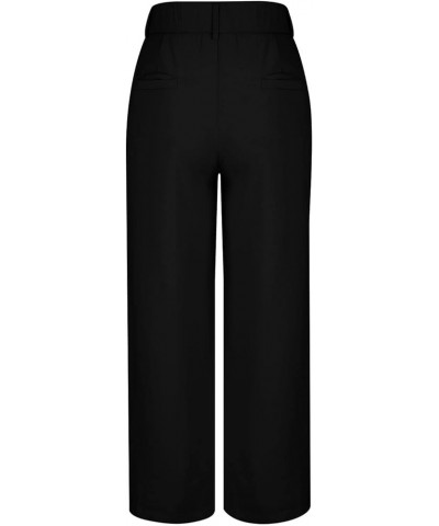 Womens Trousers Dress Pants 2024 High Waisted Wide Leg Pants Palazzo Work Tailored Pants Business Casual Slacks Pants 05black...