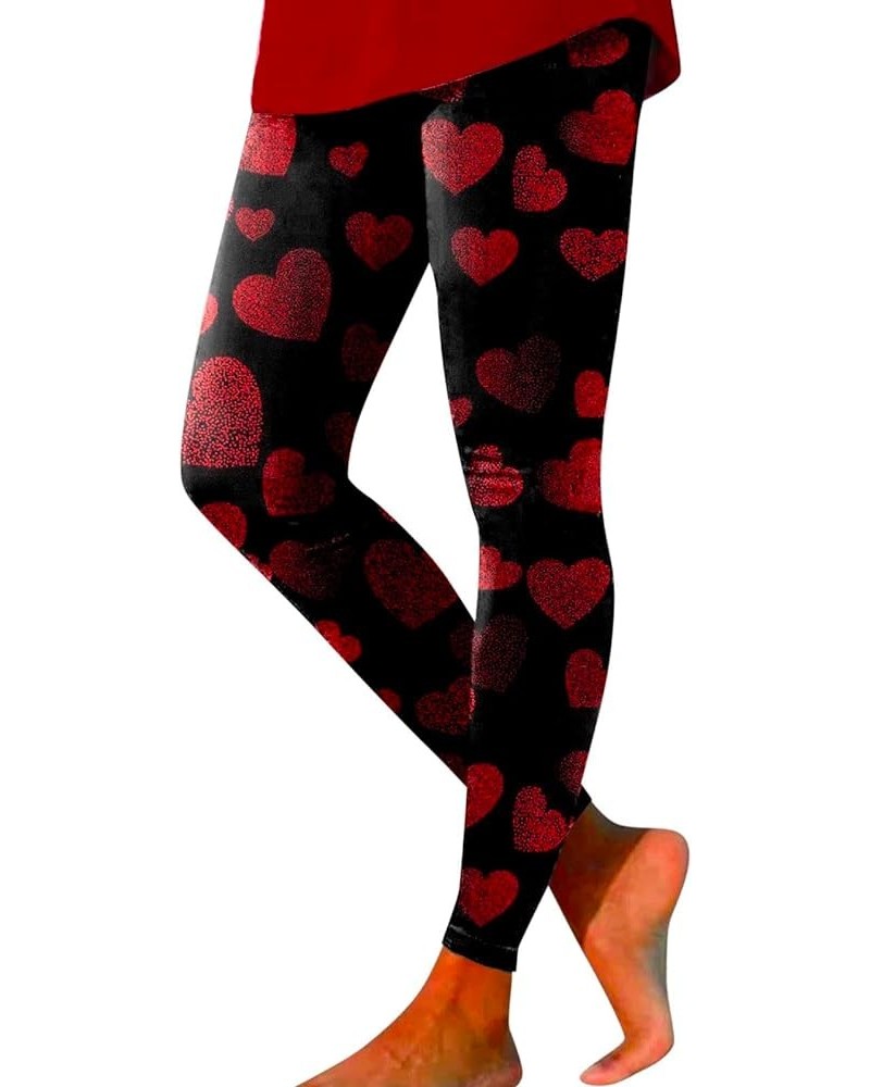 Halloween Leggings for Women Soft High Waist Halloween Pumpkin Head Stripes Print Legging Slim Yoga Fitness Running B21-red $...