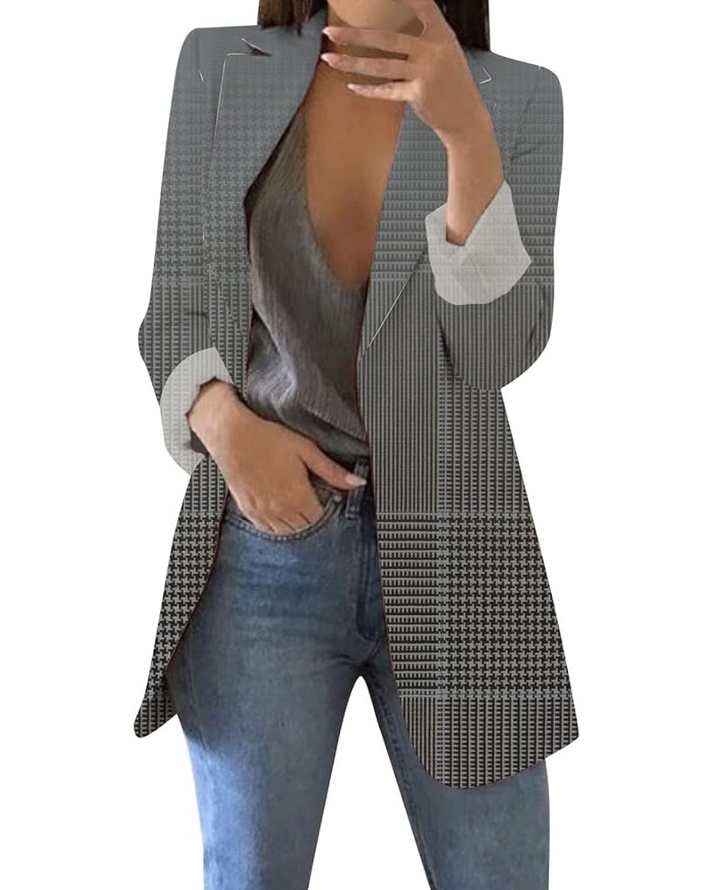Blazer Jackets for Women Plus Size,Womens Casual Blazers Open Front Long Sleeve Lapel Collar Work Office Jacket,Blazers Y37gr...
