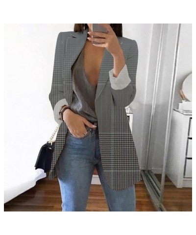 Blazer Jackets for Women Plus Size,Womens Casual Blazers Open Front Long Sleeve Lapel Collar Work Office Jacket,Blazers Y37gr...