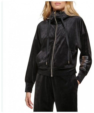 Women's Everyday Essential Zip Up Hoodie Blk/Gold $33.87 Jackets