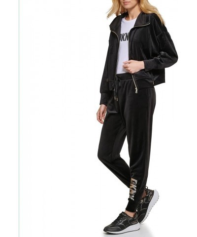 Women's Everyday Essential Zip Up Hoodie Blk/Gold $33.87 Jackets