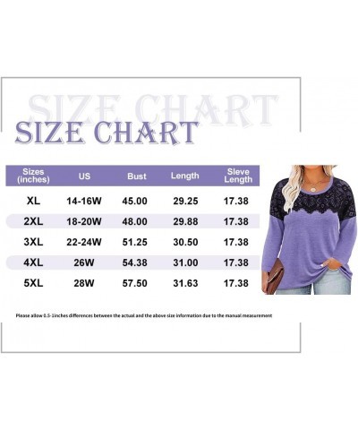 Plus Size Tops for Women Raglan Long Sleeve Crewneck V Neck T-Shirt Casual Blouses Fall Winter Tunics XL-5XL B-lace Light Blu...