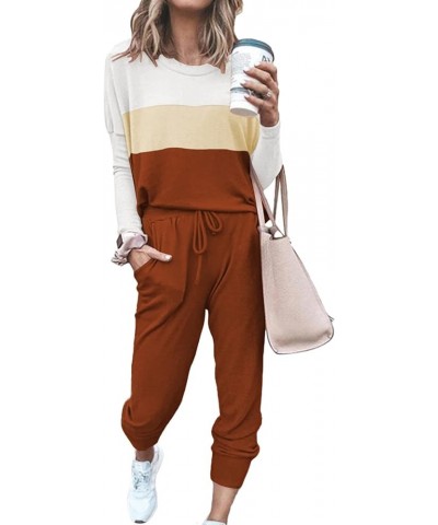 Women Casual 2 Piece Outfit Long Pant Set Sweatsuits Tracksuits T-colorblock 5 $21.15 Activewear