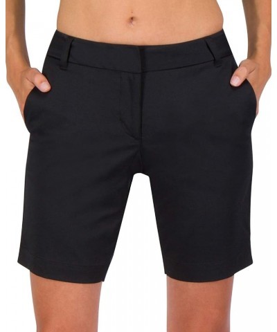 Womens Bermuda Golf Shorts 8 ½ Inch Inseam - Quick Dry Active Shorts with Pockets, Athletic and Breathable Jet Black $29.92 A...