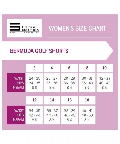 Womens Bermuda Golf Shorts 8 ½ Inch Inseam - Quick Dry Active Shorts with Pockets, Athletic and Breathable Jet Black $29.92 A...