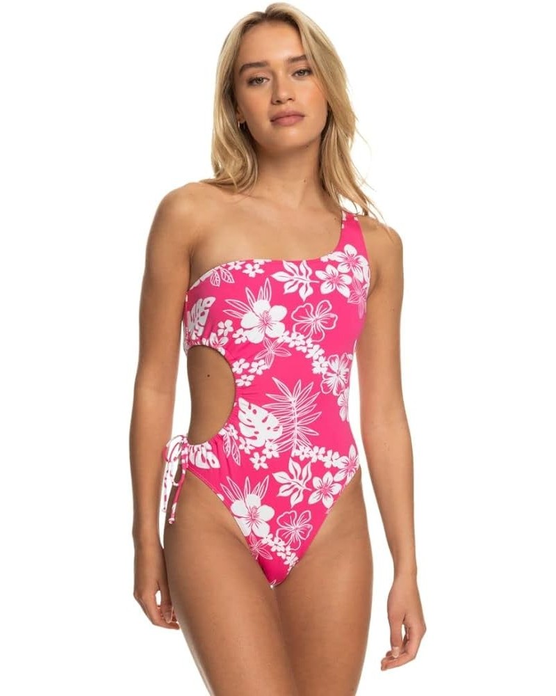 Women's Standard Beach Classcs One Piece Swimsuit Shocking Pink Hello Aloha 232 $32.96 Swimsuits