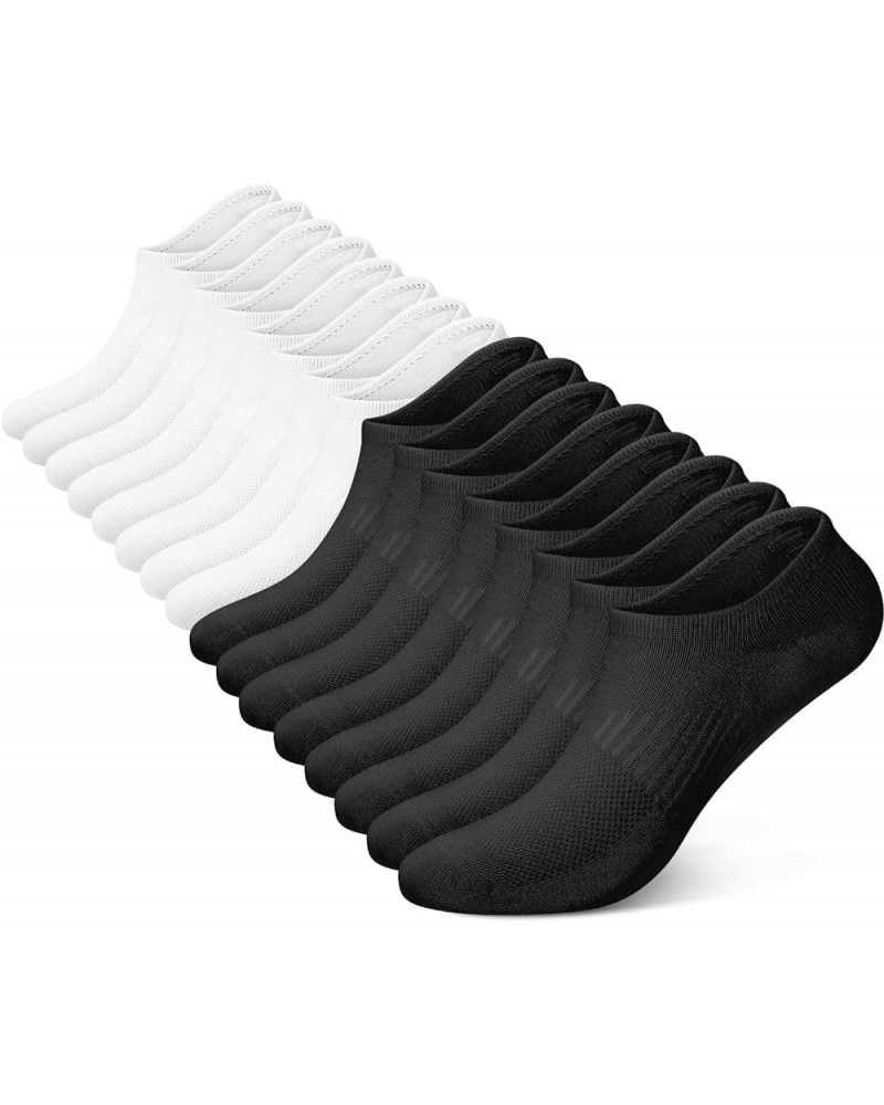 No Show Socks Women 8 Pairs, Low Cut Non Slip Ankle Invisible Casual Socks 8 Pairs (4black+4white) $11.99 Socks