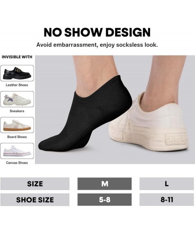 No Show Socks Women 8 Pairs, Low Cut Non Slip Ankle Invisible Casual Socks 8 Pairs (4black+4white) $11.99 Socks