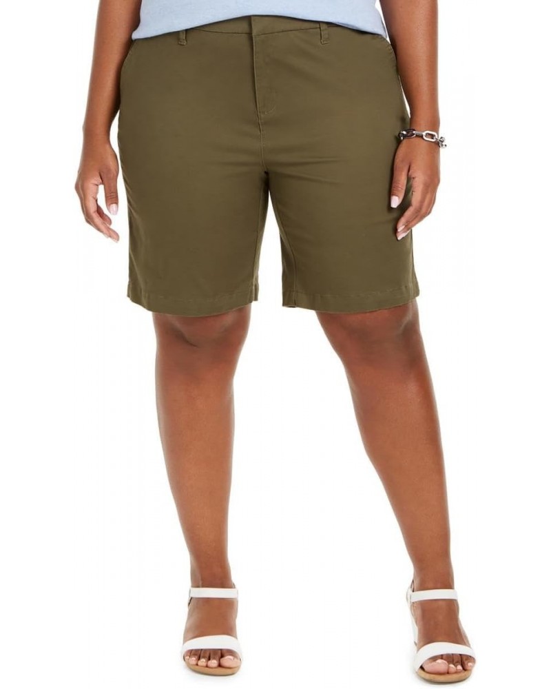 Women's Plus Size Hollywood Bermuda Shorts (Thyme, 20W) $22.54 Shorts