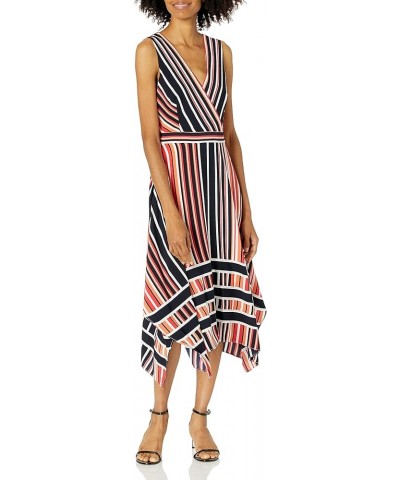 Women's Linen Midi Dress, Banana, 12 Paradise Pink Multi $26.63 Dresses