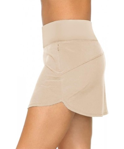 Womens Active Skort with Pockets Athletic Golf Tennis Running Skirts with Built-in Shorts Z Khaki $16.82 Skorts