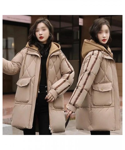 Women's Winter Down Cotton Coat Women's Winter Coat Loose Thickened Warm Fake Two-Piece Cotton Coat Long Jacket Balck $35.20 ...