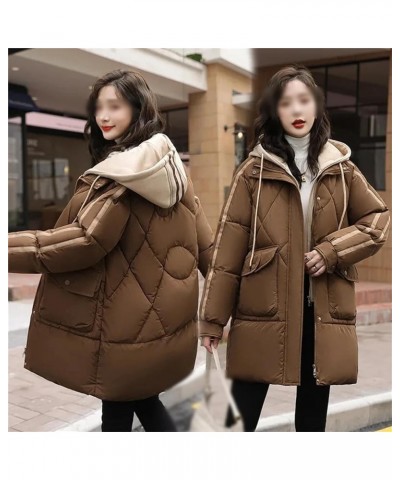 Women's Winter Down Cotton Coat Women's Winter Coat Loose Thickened Warm Fake Two-Piece Cotton Coat Long Jacket Balck $35.20 ...