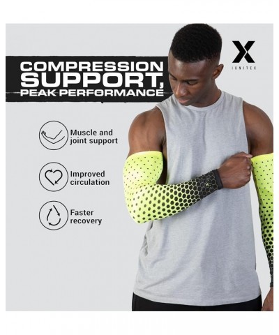 UV Sun Sleeves - Cover Up Men & Women - Compression, Cooling Arm Sleeve - UPF 50 Arm Shield Sun Protection Ignite Yellow $7.8...