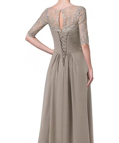 Tea Length Mother of The Bride Dress for Wedding Lace Appliques Hi-Lo Formal Evening Gown with 1/2 Sleeves Dark Green $36.00 ...