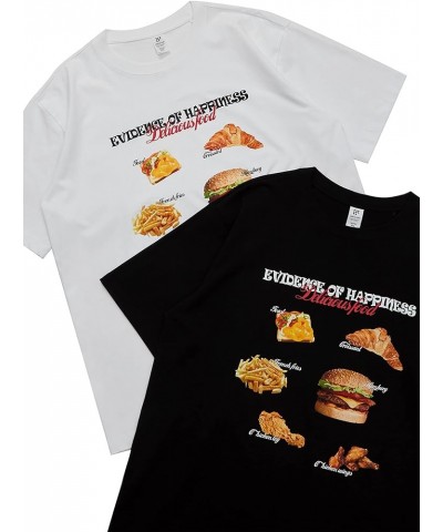 Graphic Tees Men, Vintage Y2K Printed T-Shirt, Summer Unisex Crew Neck Cotton Tops, Casual Shirt for Men, Women 001-white $17...