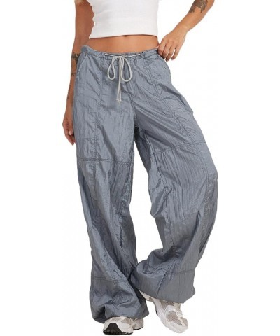 Women Baggy Cargo Pants with Pocket Casual Goth Hip Hop Jogger Pants Loose Workout Pants Trousers D Grey $18.80 Pants