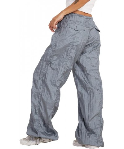 Women Baggy Cargo Pants with Pocket Casual Goth Hip Hop Jogger Pants Loose Workout Pants Trousers D Grey $18.80 Pants